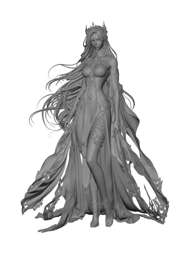 3D model for Moonlit Empress of Lilac Lace