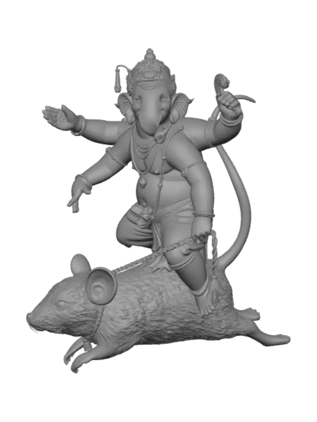 3D model for Ganesha Riding the Mouse