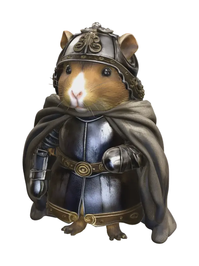 Weathered Guinea Pig - Rodent 3D model, vytvořený pomocí AI