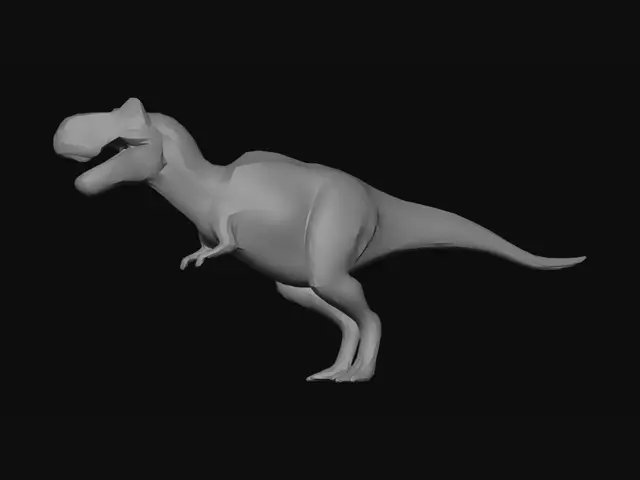 3D model for create a t-rex model to be used in a videogame. Stay belo 300k polygons