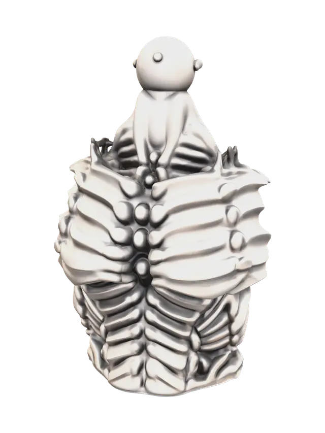Ornate Skeletonarmor - Faction 3D model, vytvořený pomocí AI
