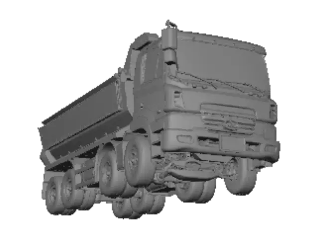 3D model for Red Hyundai Dump Truck