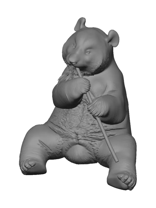 3D model for Panda Feasting on Bamboo