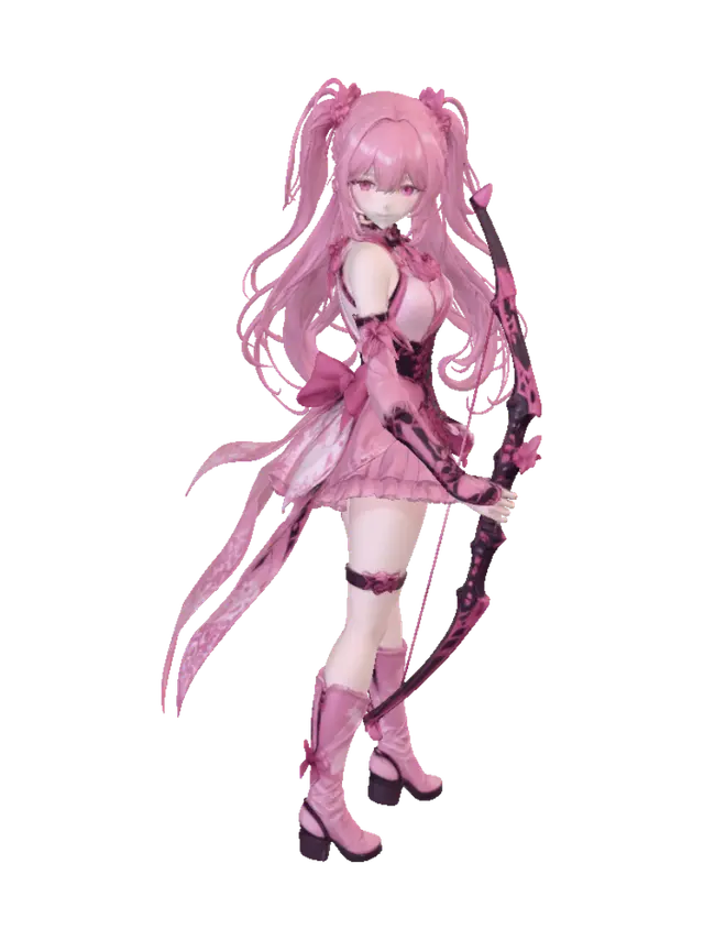 3D model for Pink Blossom Archer