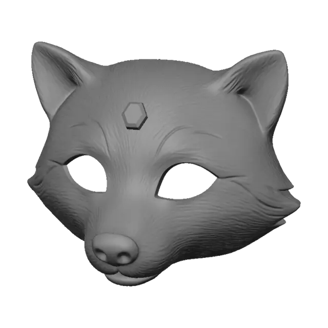 3D model for Crimson Raccoon Mask