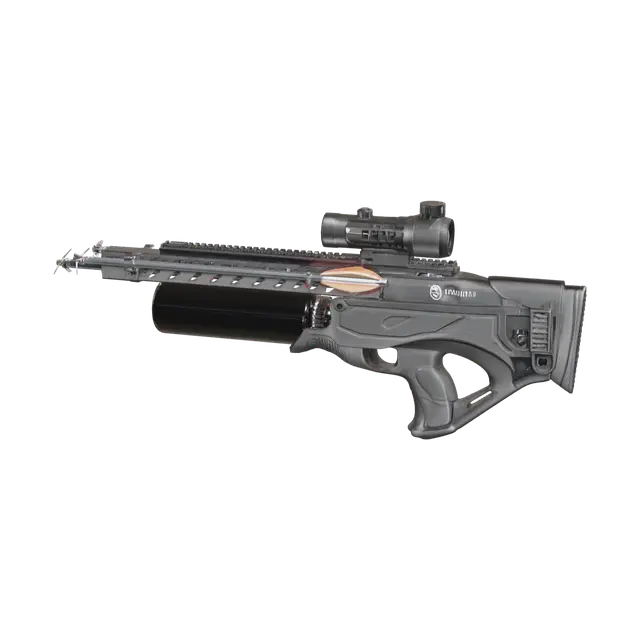 Low-Poly Harpoon Gun 3D model, vytvořený pomocí AI
