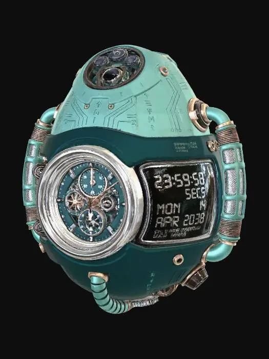 3D model for Teal Timekeeper