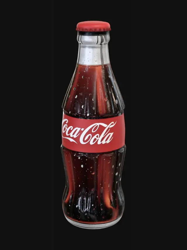 3D model for Crimson Coca-Cola Bottle