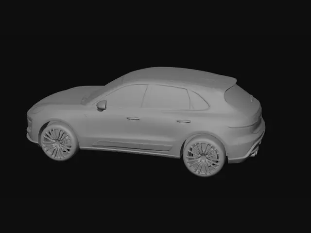 3D model for White Porsche Macan T