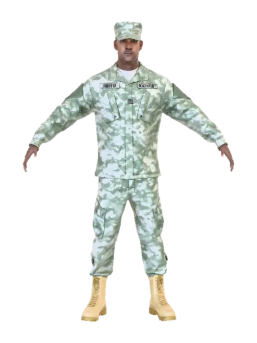 Marine Corps Commander - Officer 3D model, vytvořený pomocí AI
