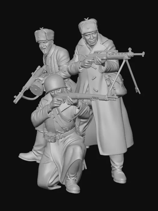3D model for Soviet Infantry, Winter 1944