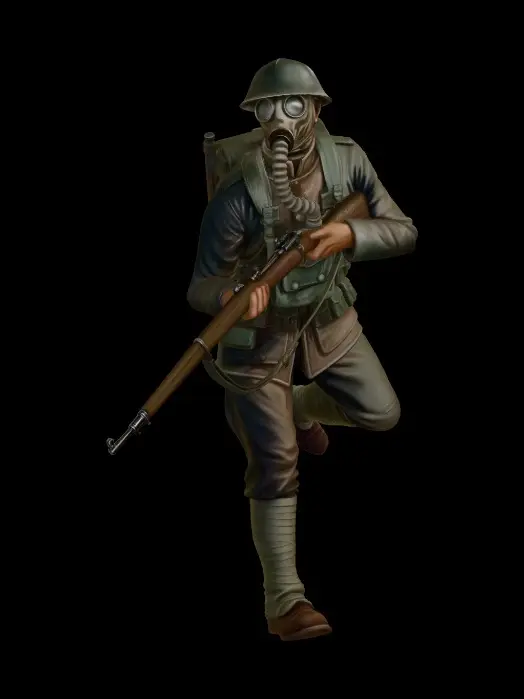 3D model for Gas Masked Rifleman