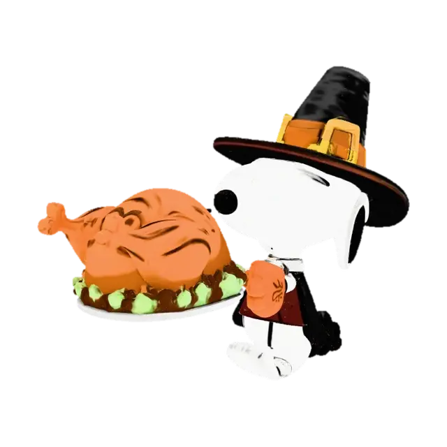 #Thanksgiving#, snoopy 3D model, vytvořený pomocí AI