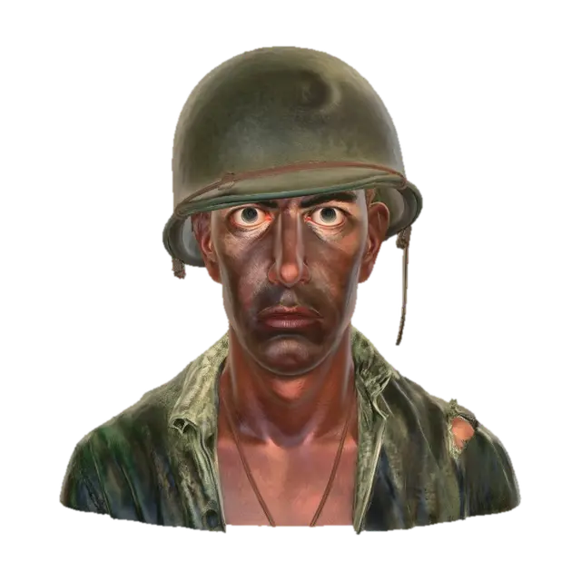 Two Thousand Yard Stare - Tactics 3D model, vytvořený pomocí AI