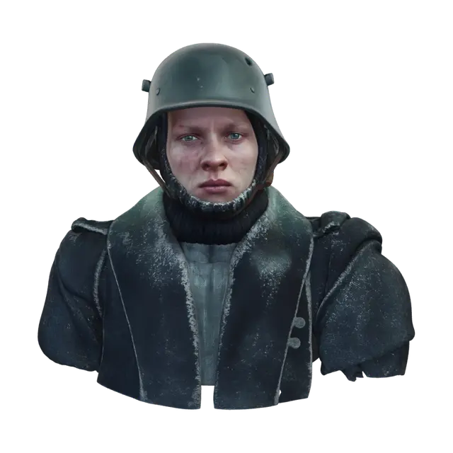 Paul Bäumer - Ww1 3D model, vytvořený pomocí AI