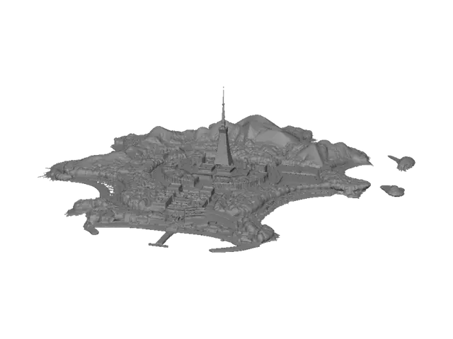 3D model for Red Tower Island Resort