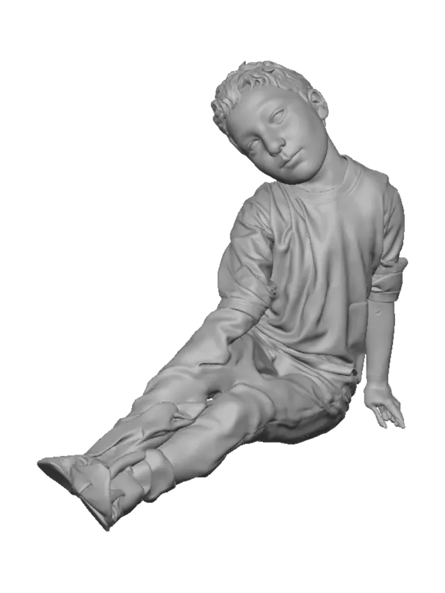 3D model for Tilted Portrait of a Boy