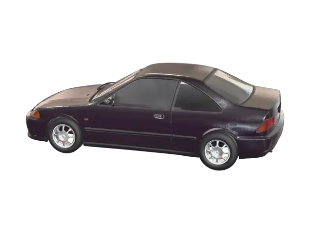 Stylized Honda Civic Ej1 3D model, vytvořený pomocí AI