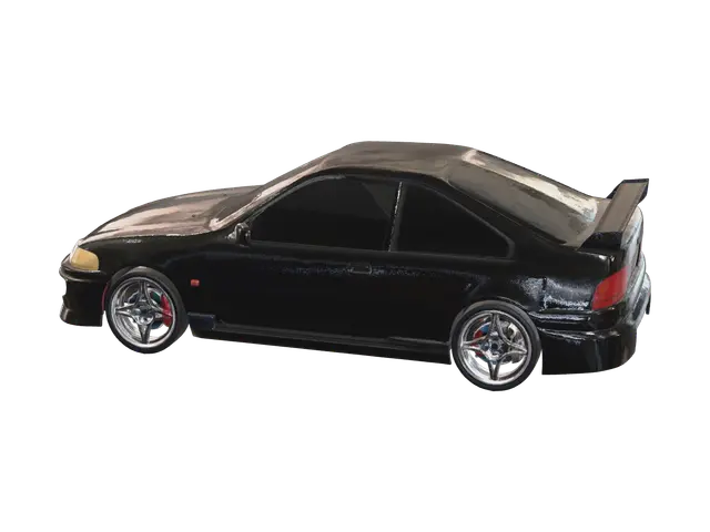 Fantasy Honda Civic Ej1 3D model, vytvořený pomocí AI