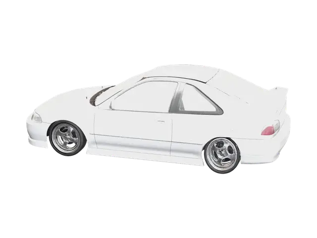 Low-Poly Honda Civic Ej1 3D model, vytvořený pomocí AI