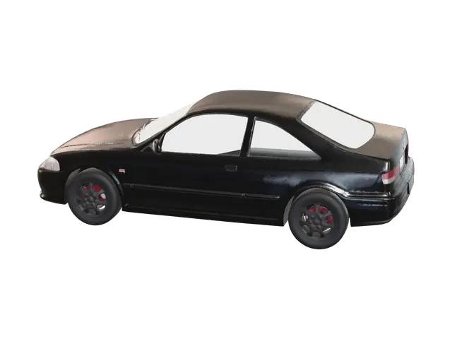 Honda Civic Ej1 3D model, vytvořený pomocí AI