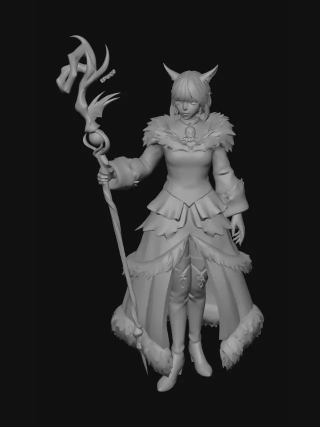 3D model for y'shtola