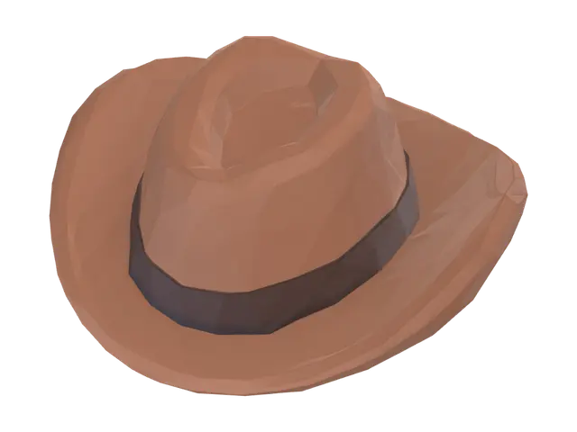카우보이 모자 - Cleanlines 3D model, AI generated