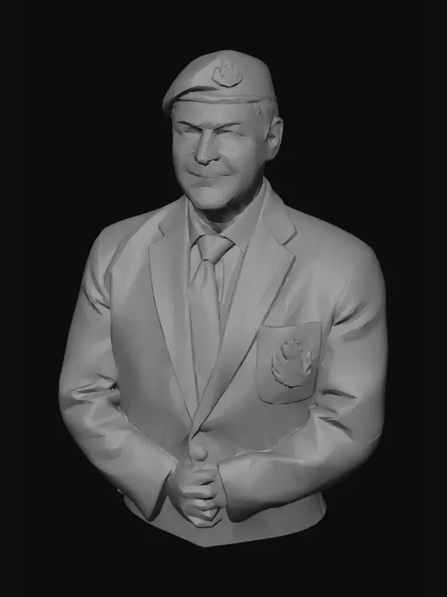 3D model for Gentleman in Uniform and Beret