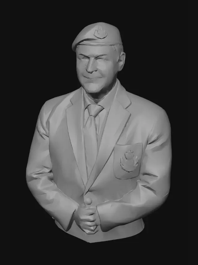 3D model for Gentleman in Uniform and Beret