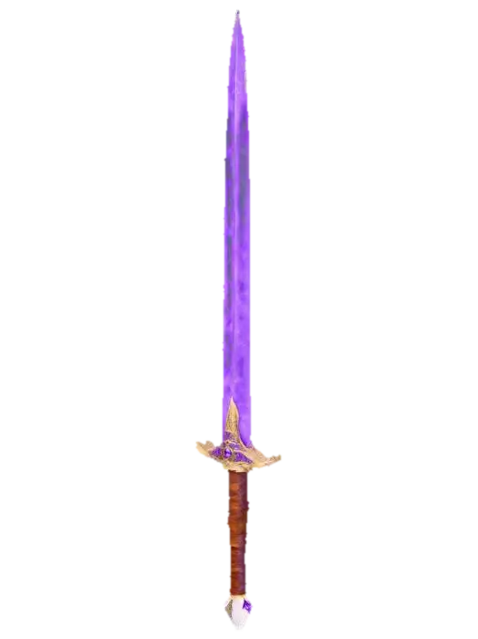 Amethyst Sword - Gem 3D model, AI generated