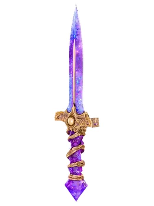 Amethyst Dagger - Gem 3D model, AI generated