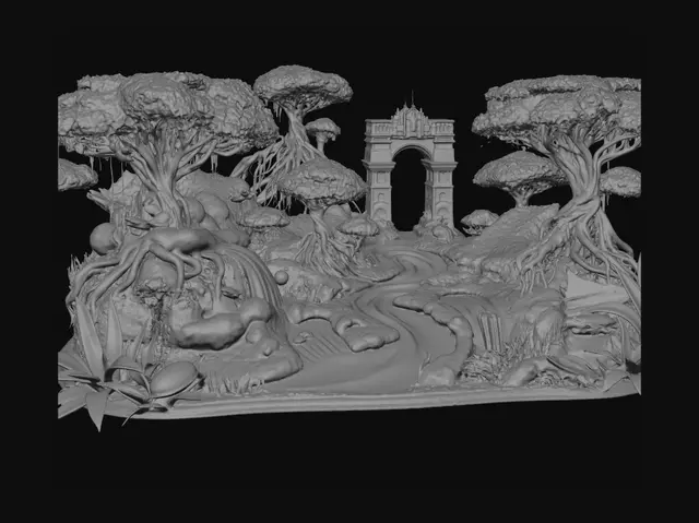 3D model for Rainbow Gate to Arcadia
