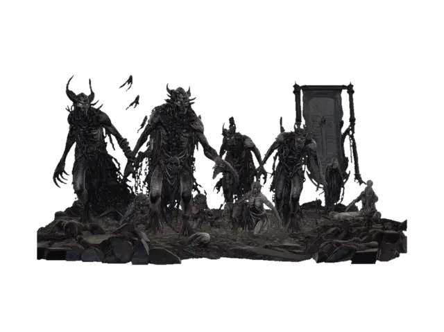 Chainbound Horde 3D model, vytvořený pomocí AI
