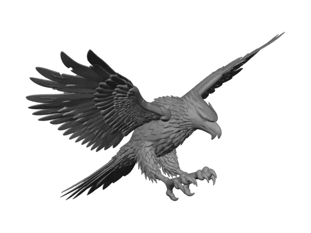 3D model for A Thunderbird, a powerful, supernatural bird with its wings surrounded by lightning and wind colored in red white and blue
