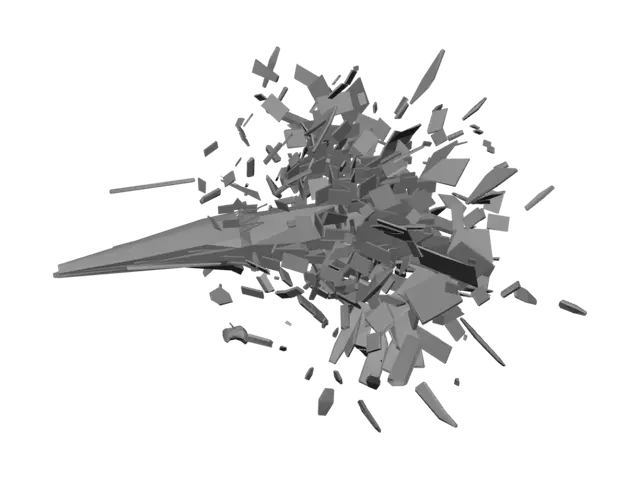 3D model for Shattered Starship