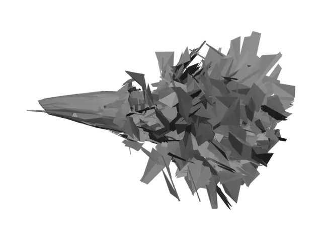 3D model for Shattered Starship