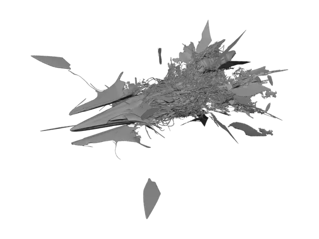 3D model for Shattered Starship