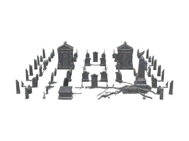 3D model for Moonlit Graveyard
