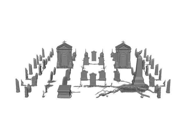3D model for Moonlit Graveyard