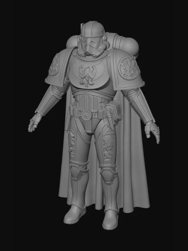 3D model for Crimson Sentinel of the Golden Crest