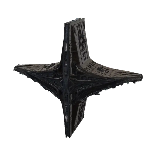 Cross Starship - Void 3D model, vytvořený pomocí AI