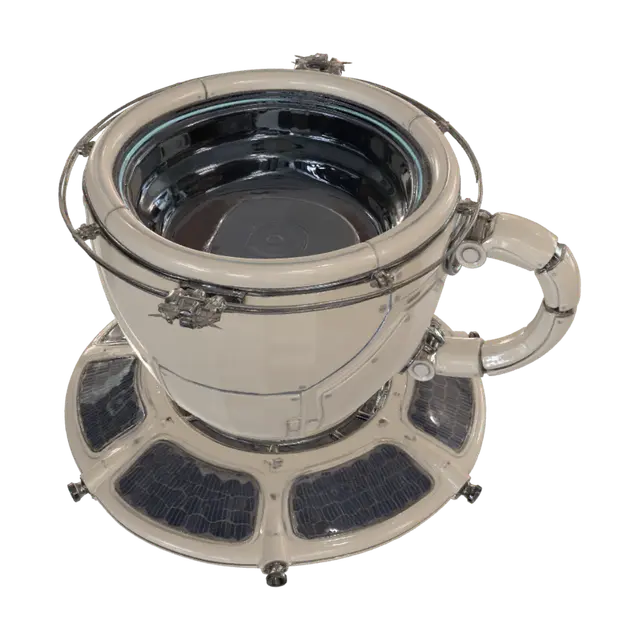3D model for A Space Station shaped like a teacup