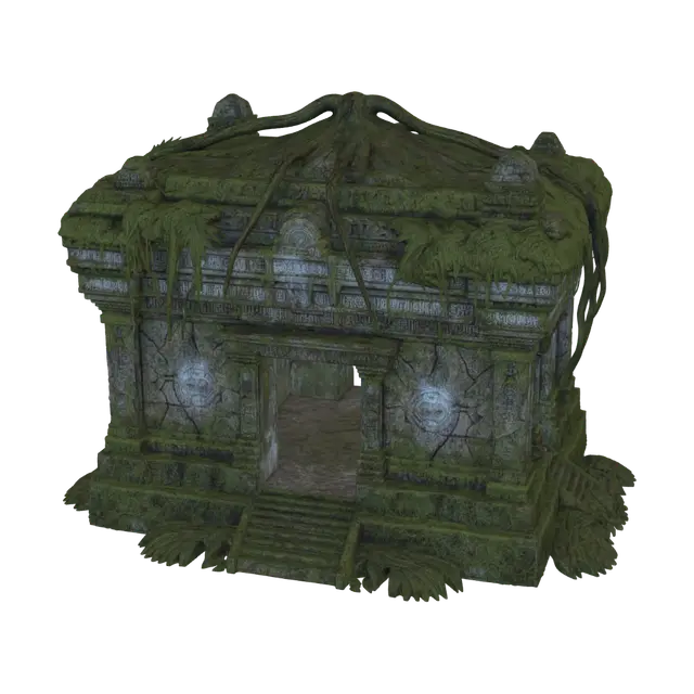 Forgotten Ruins - Nocturnal 3D model, vytvořený pomocí AI