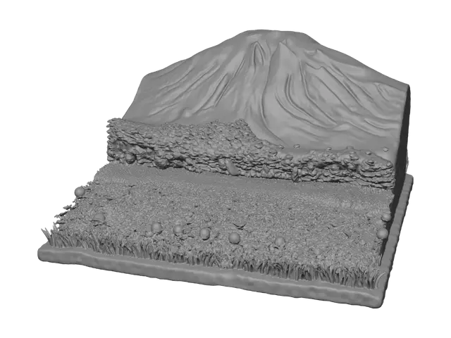 3D model for Sunflower Field at the Foot of the Green Mountain