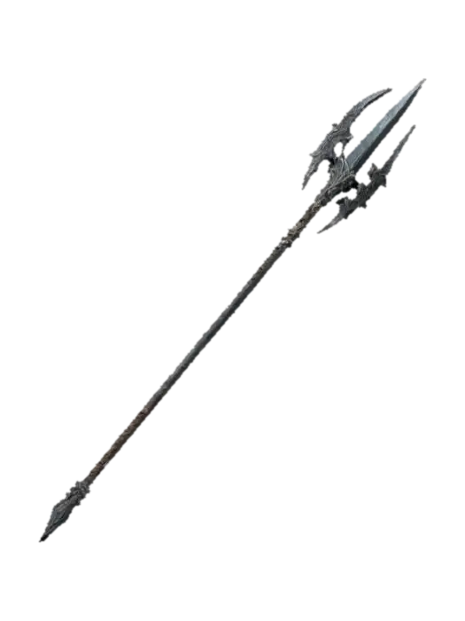 dark fantasy iron spear 3D model, vytvořený pomocí AI