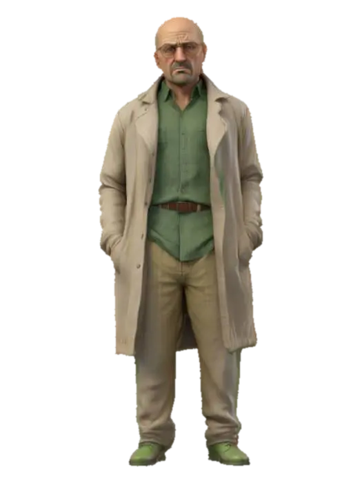Highly detailed 3D model of a middle-aged male character inspired by a chemistry… - Glasses 3D model, vytvořený pomocí AI