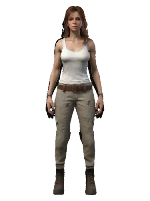 Ultra-detailed 3D model of a 30-year-old photorealistic female character in a… - Scars 3D model, vytvořený pomocí AI