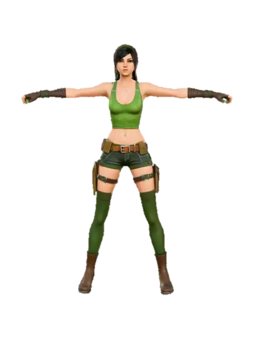 Explorer Pose - Active 3D model, vytvořený pomocí AI
