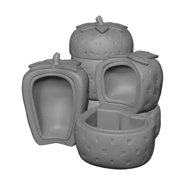 3D model for An stackable matte strawberry stationary holder