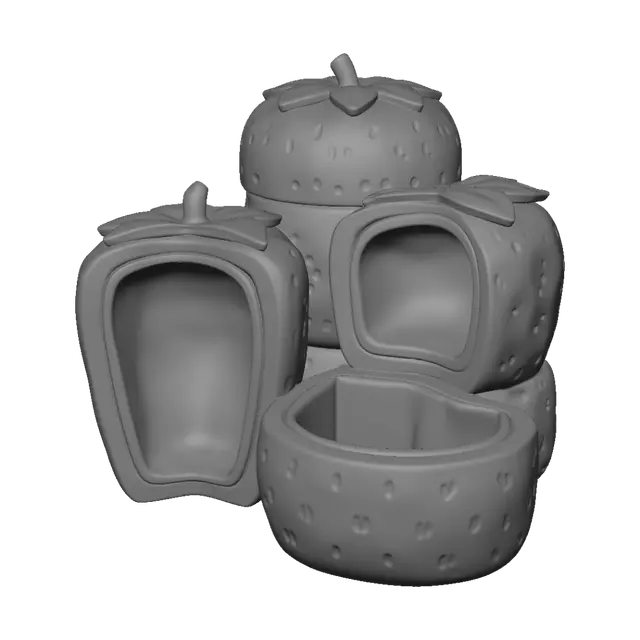 3D model for An stackable matte strawberry stationary holder